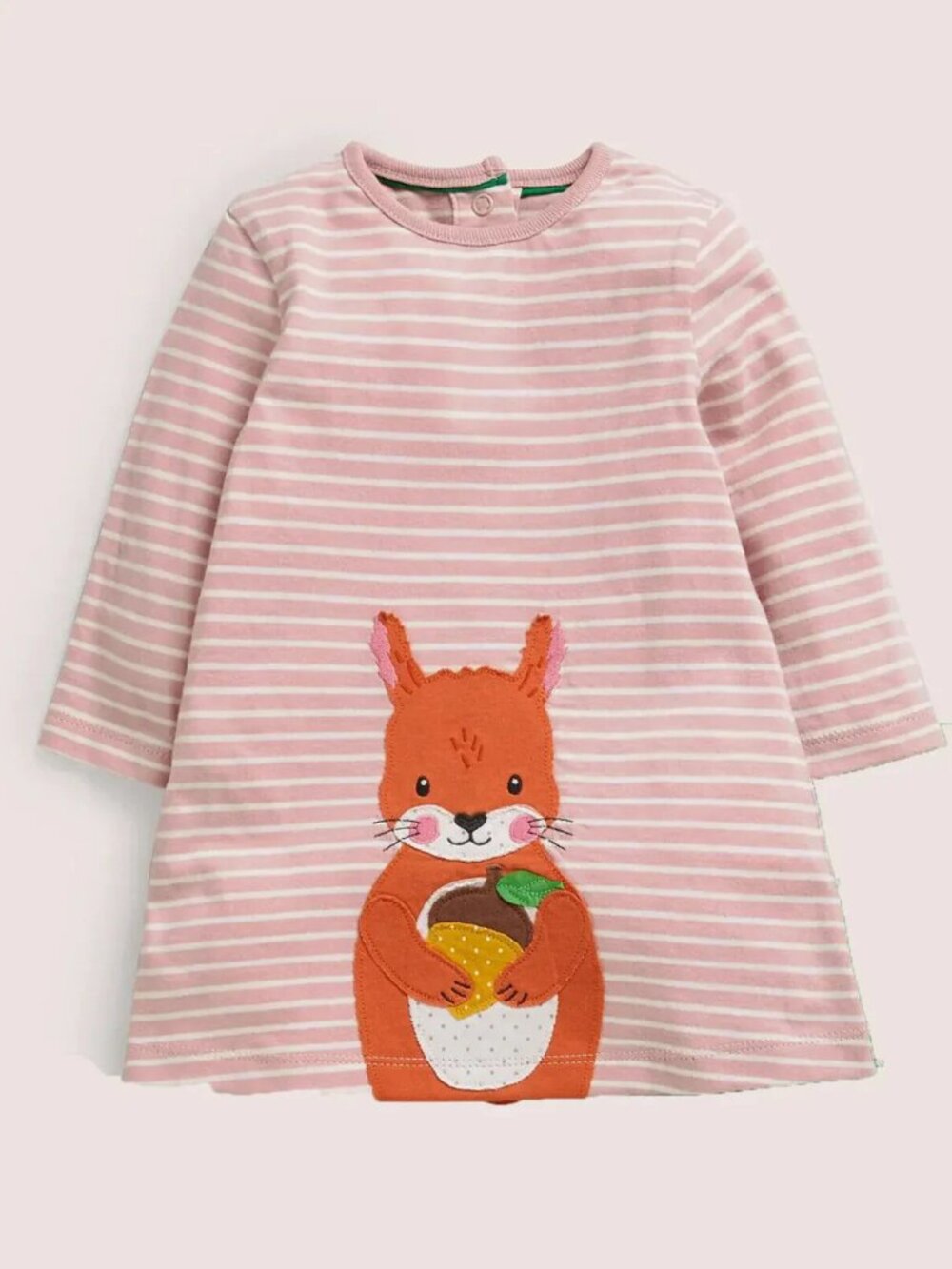 NWOT Mini Boden Front and Back Appliqué Squirrel Dress